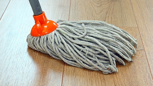 cleaning wooden floor | Dehart Tile