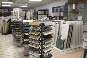 Variety of flooring products at showroom | Dehart Tile