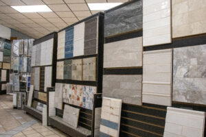 Variety of flooring products at showroom | Dehart Tile